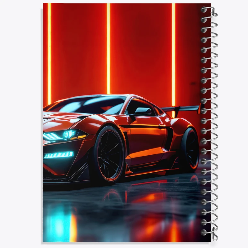 دفتر ژورنال نویسی 50 برگ خندالو مدل نقطه ای طرح ماشین اسپرت کد F5206