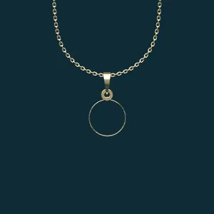 گردنبند طلا 18 عیار زنانه مدوپد مدل دایره کد AA2-1-1280