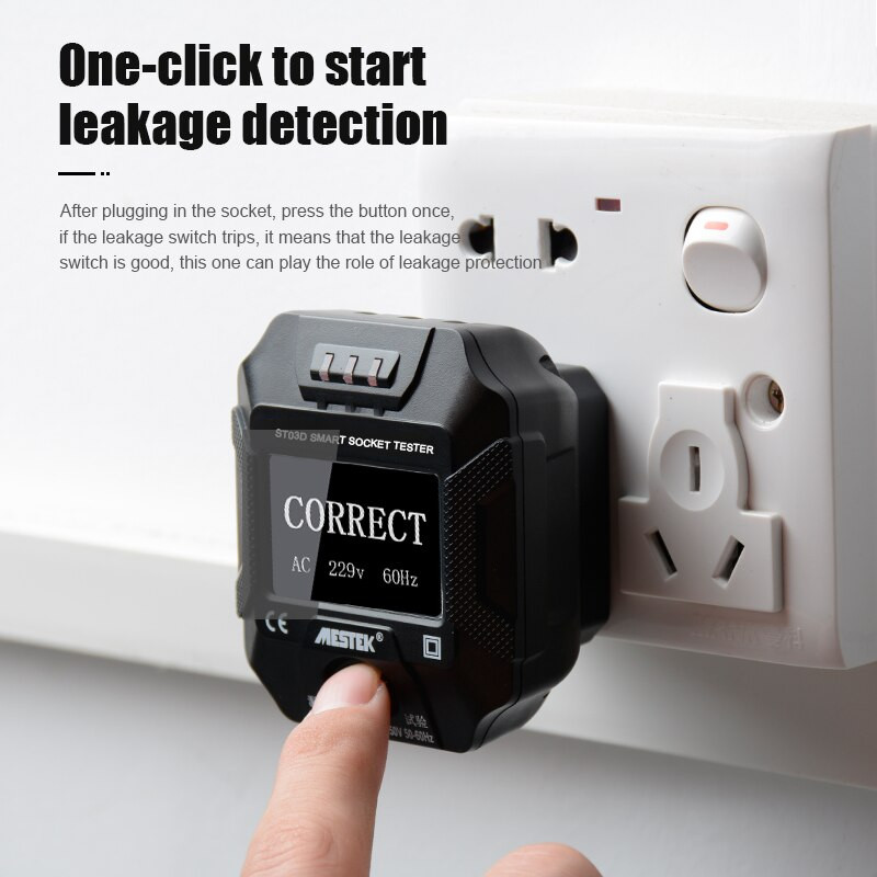 ارت سنج و تستر سوکت هوشمند مستک مدل ST03D