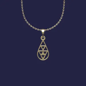 گردنبند طلا 18 عیار زنانه مدوپد مدل هندسی کد Y2-1-1032