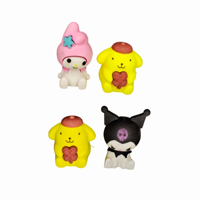 پاک کن مدل مینی طرح کرومی و ملودی مجموعه 4 عددی