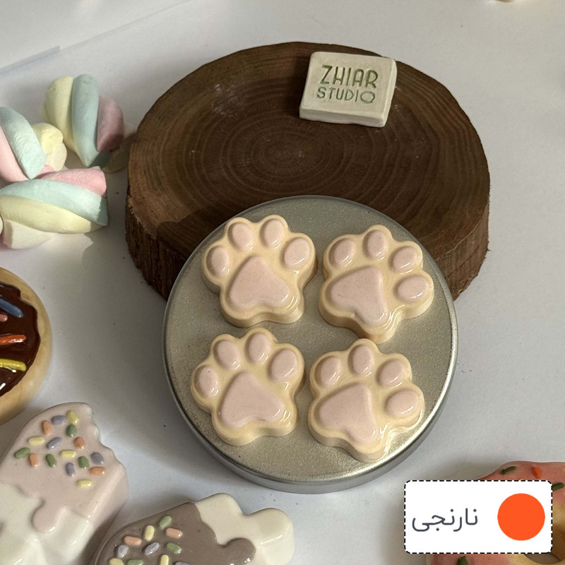 مگنت ژیار استودیو طرح پنجه‌های پاستیلی مجموعه 4 عددی