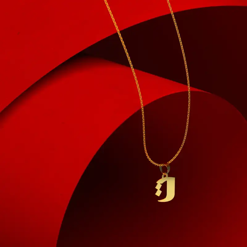 گردنبند طلا 18 عیار زنانه مدوپد مدل حرف ت کد I3-1-1592