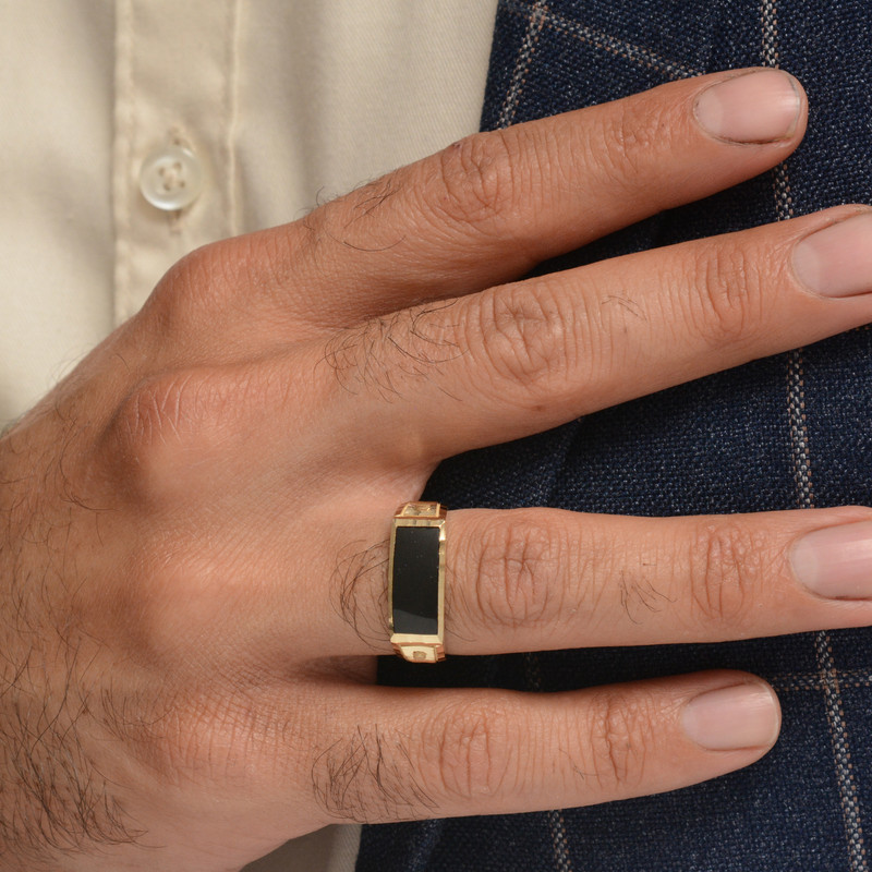 انگشتر طلا 18 عیار مردانه طلای مستجابی کد 61