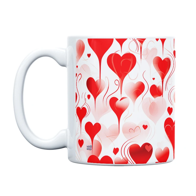 ماگ حس آمیزی طرح عاشقانه مدل قلب زیبا کد 3