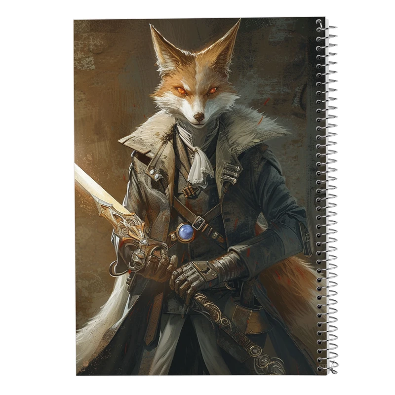 دفتر مشق 100 برگ مدوپد مدل حیوانات جنگجو کد DF14899