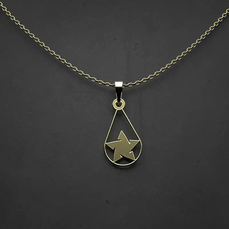 گردنبند طلا 18 عیار زنانه مدوپد مدل گل کد CA10326