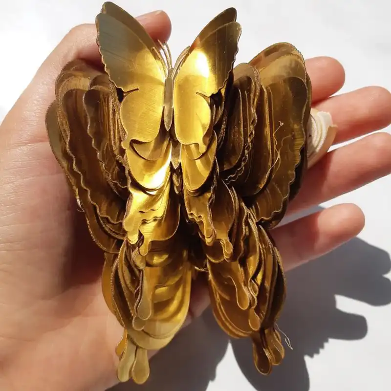 پروانه سه بعدی ایدلیک مدل GOLD بسته 20 عددی