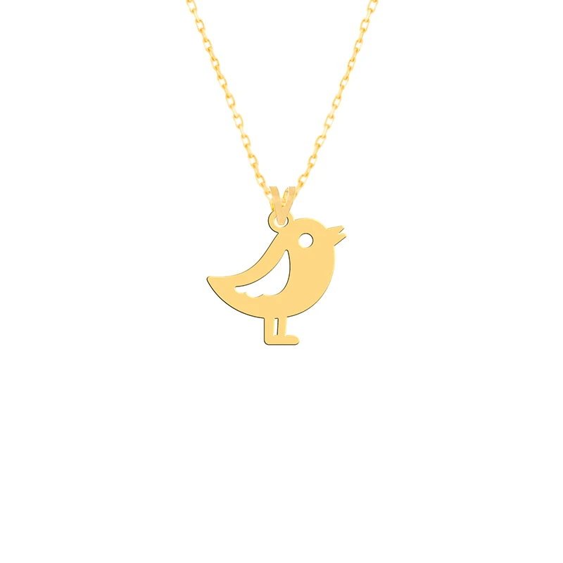 گردنبند طلا 18 عیار زنانه فرشته مدل پرنده WNLZ-000582