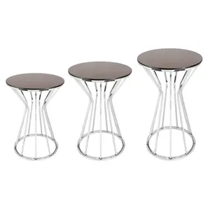 میز عسلی مدل چتری کد 516 مجموعه 3 عددی