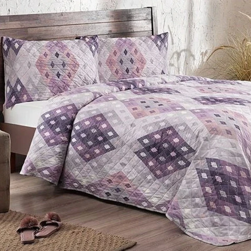 سرویس روتختی ازدیلک مدل Purple Diamond دو نفره 3 تکه