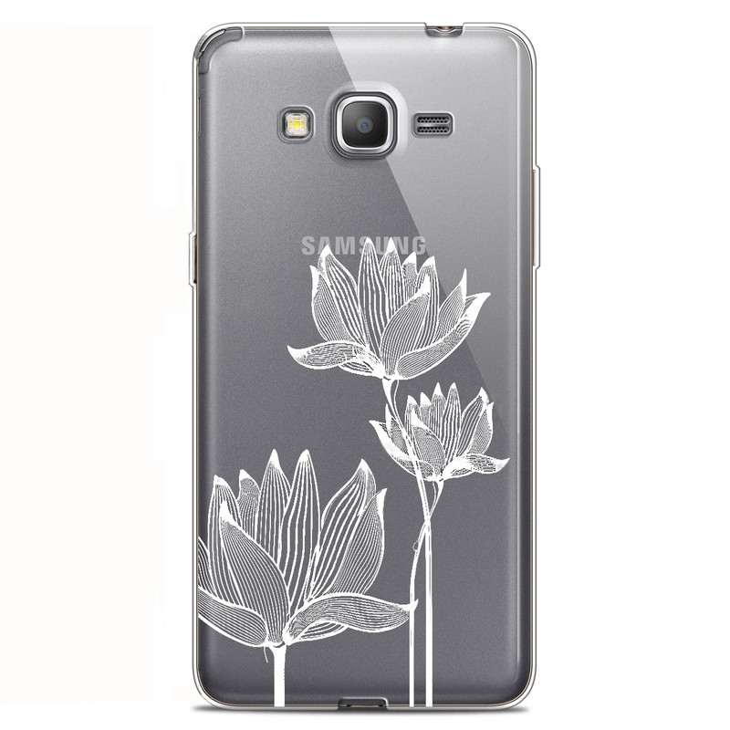 کاور مگافون طرح گل مدل C47-W مناسب برای گوشی موبایل سامسونگ Galaxy Grand Prime Plus / G532