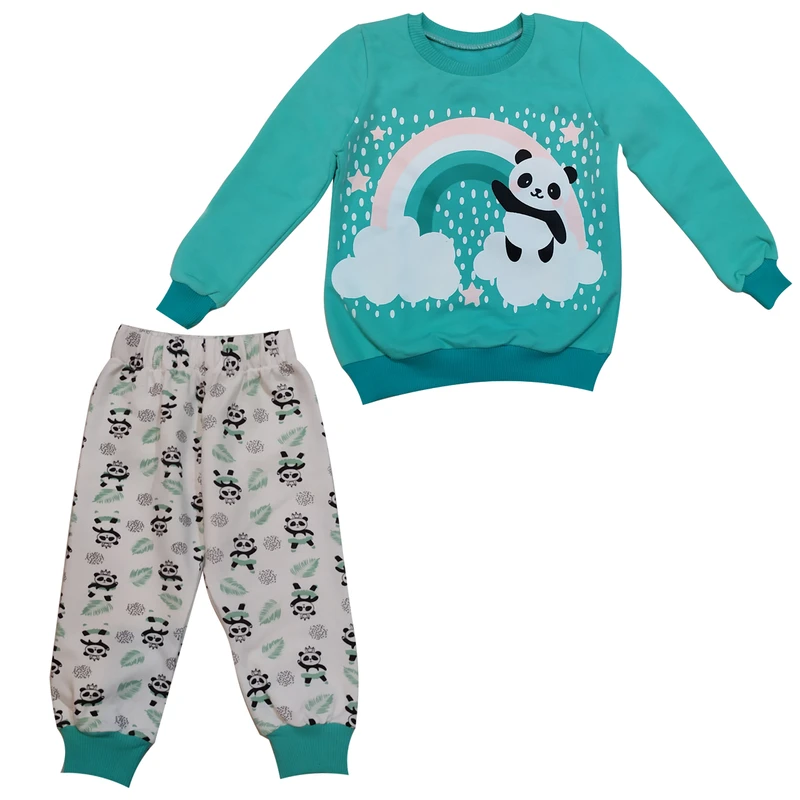 ست سویشرت و شلوار دخترانه مدل panda 2