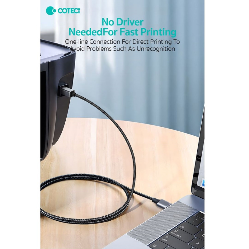 کابل پرینتر USB کوتتسی مدل 87801 طول 2 متر