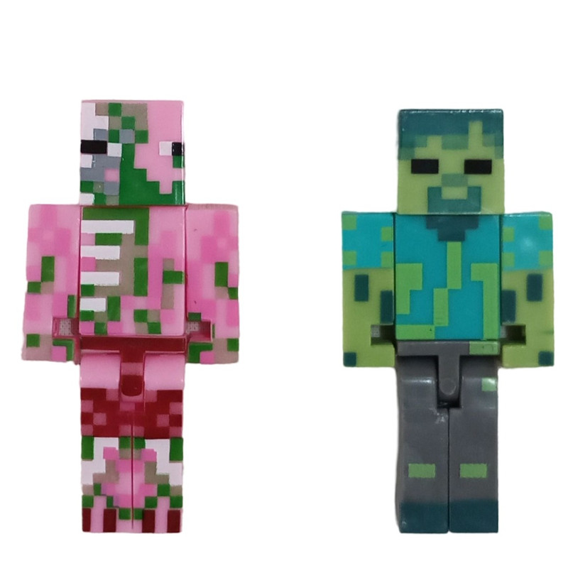 اکشن فیگور مدل ماینکرافت طرح زامبی مجموعه 2 عددی