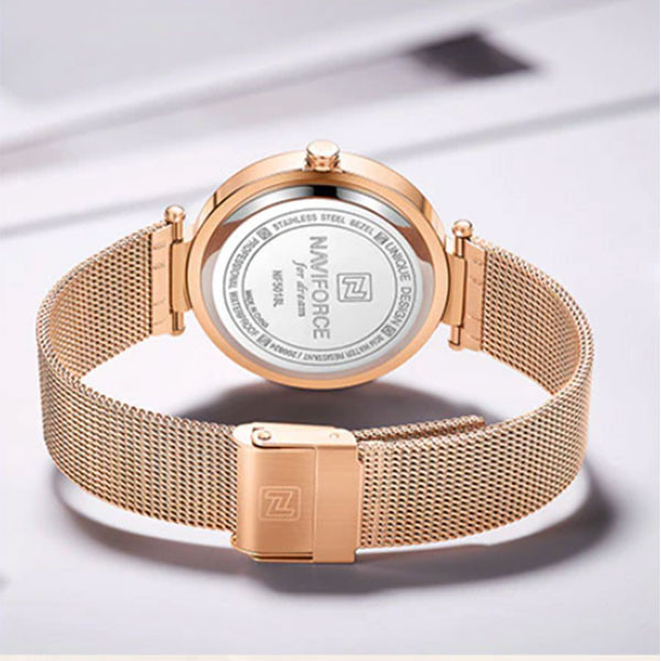 ساعت مچی عقربه ای زنانه نیوی فورس مدل NF5018 RGW