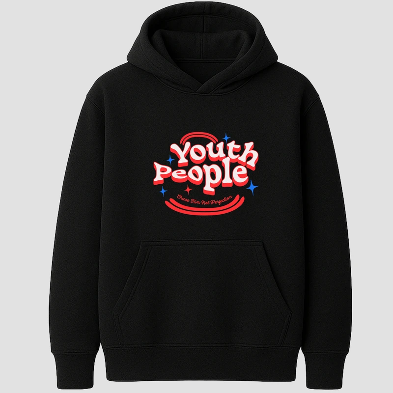 هودی مردانه مدل باکسی طرح youth people