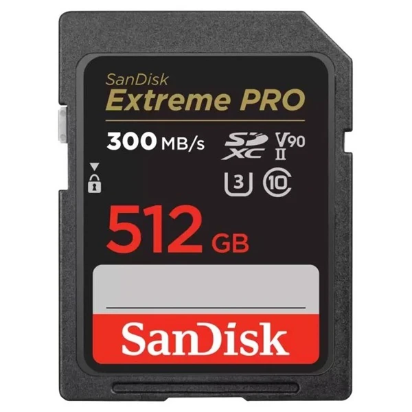 کارت حافظه SDXC سن دیسک مدل  Extreme PRO کلاس 10 استاندارد UHS-II U3 سرعت 300MB/s ظرفیت 512 گیگابایت