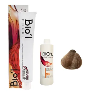 کیت رنگ مو بیول سری HONEY شماره 8.83 حجم 100 میلی لیتر رنگ بلوند شکلات عسلی روشن