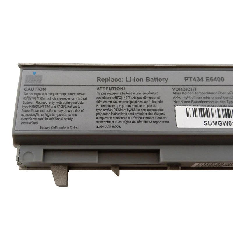 عکس شماره 5 : باتری لپ تاپ 6 سلولی دابل ام مدل e6400 مناسب برای لپ تاپ دل latitude e6400 e6500