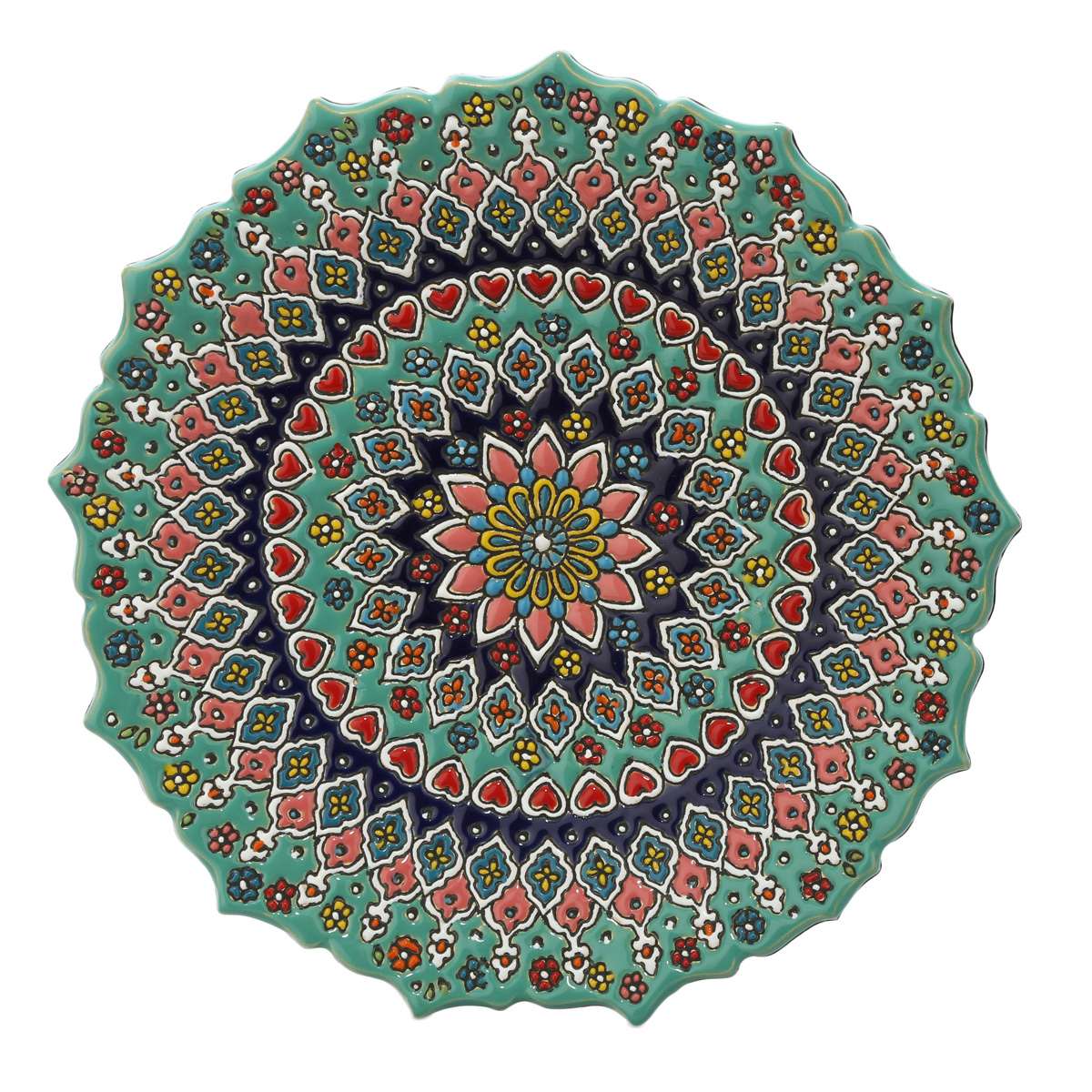بشقاب میناکاری سفالی کد MI-014
