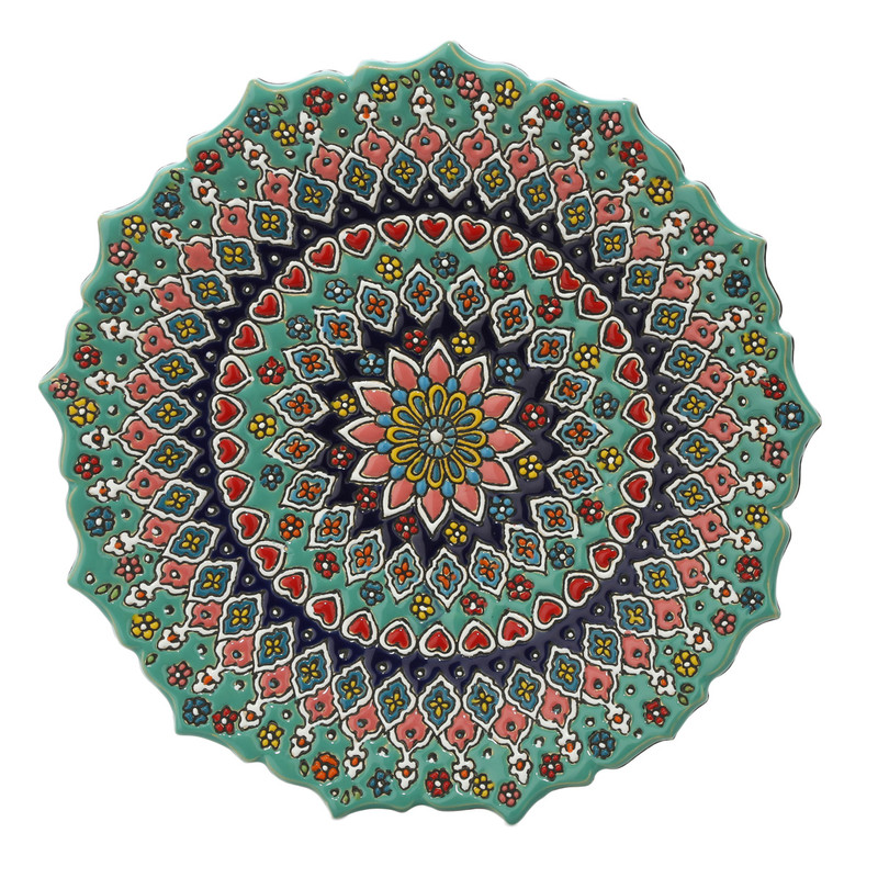 بشقاب میناکاری سفالی کد MI-014