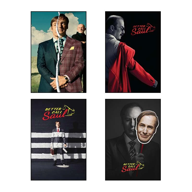 تابلو شاسي کارنيکا طرح بهتره با سول تماس بگیری Better Call Saul کد 66615 مجموعه 4 عددی