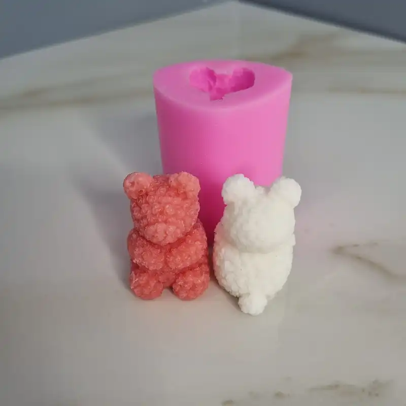 قالب شمع مدل خرس تدی گل گلی کد C 04CM