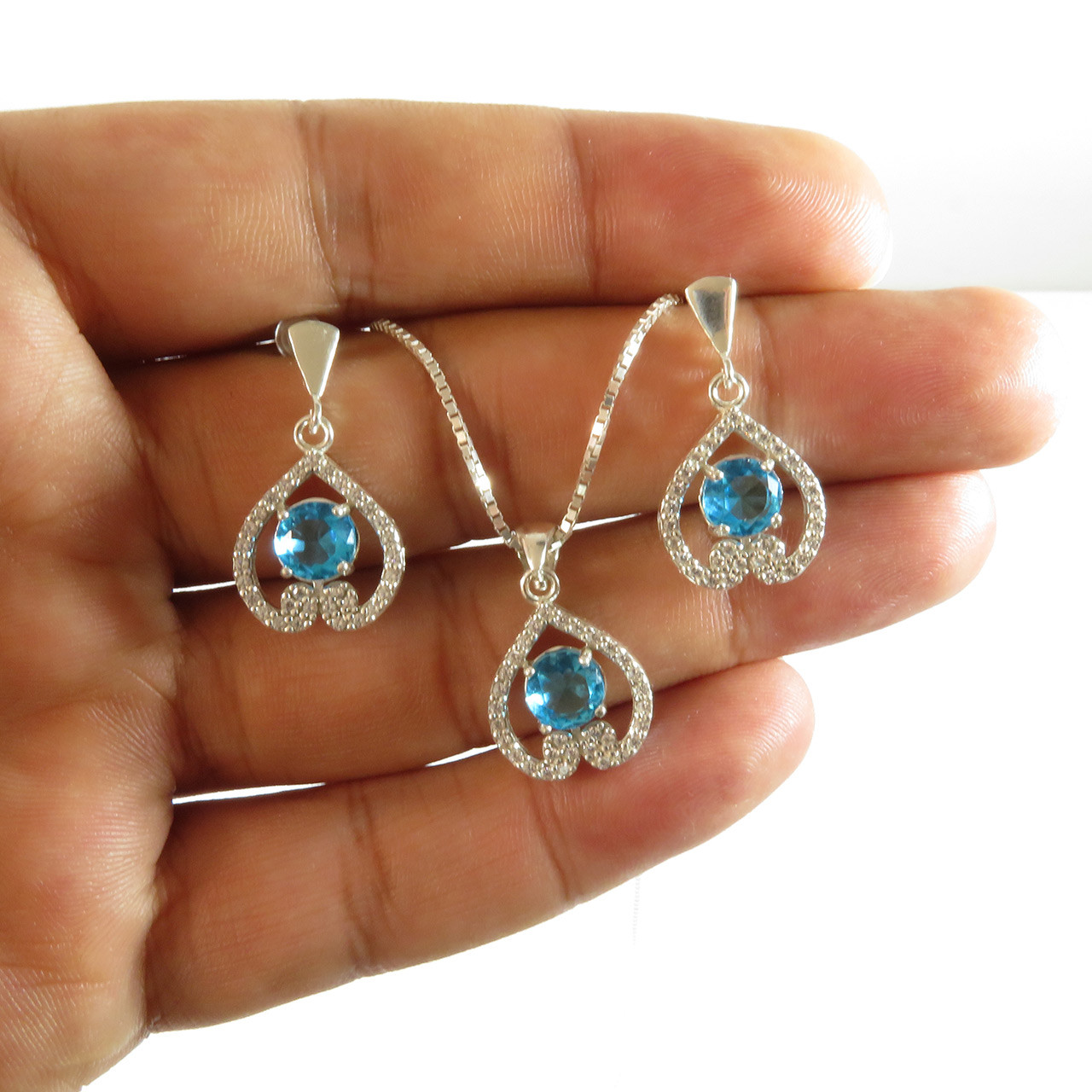 نیم ست نقره زنانه مدل AV184-S6.5 C1