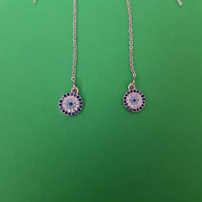 گوشواره زنانه وای اس ایکس مدل چشم نظر دایره