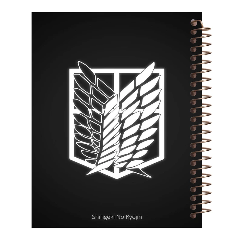 دفترچه یادداشت 100 برگ مدل Shingeki no Kyojin طرح بالهای آزادی کد O48