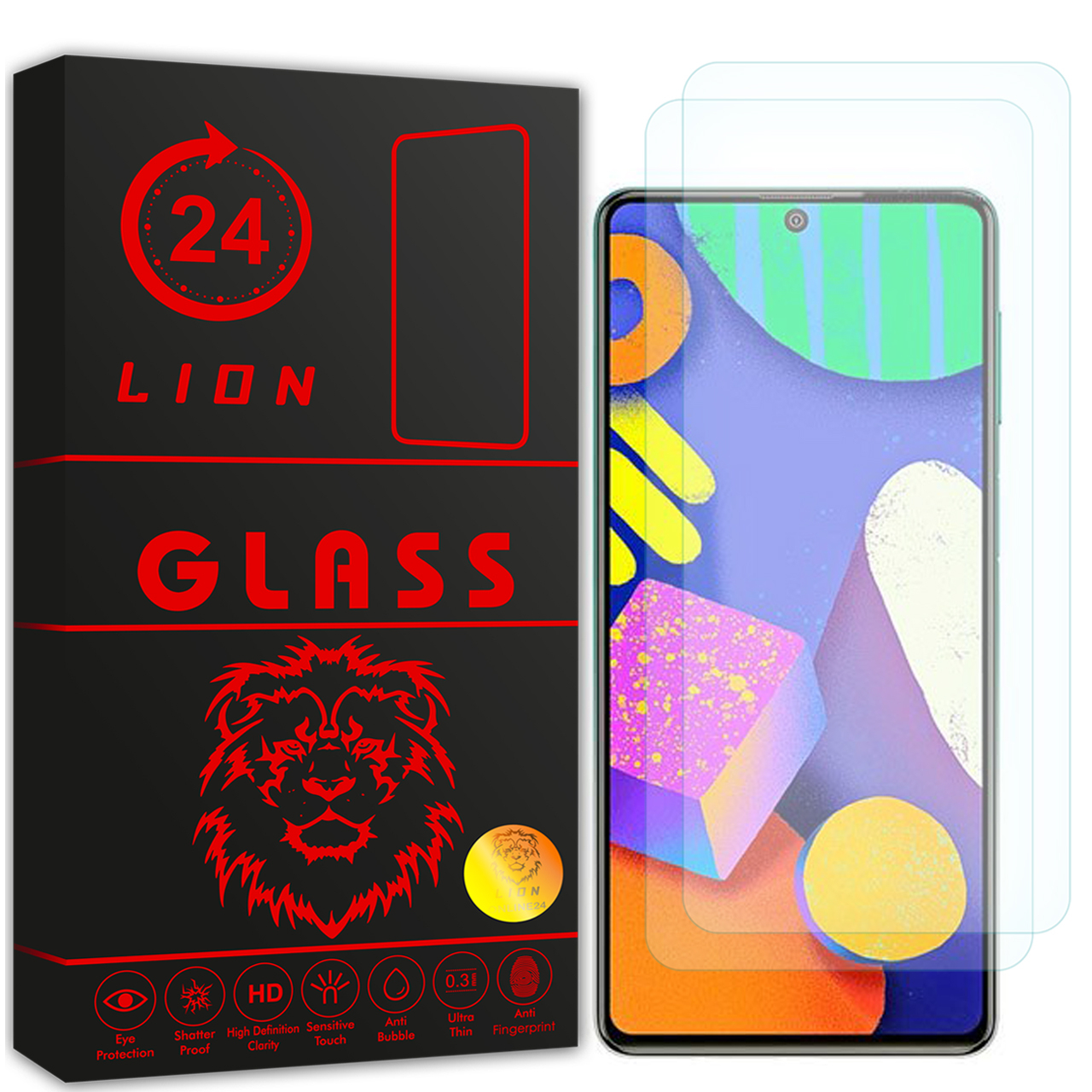 محافظ صفحه نمایش لاین مدل RB007 مناسب برای گوشی موبایل سامسونگ Galaxy F62 4G بسته دو عددی