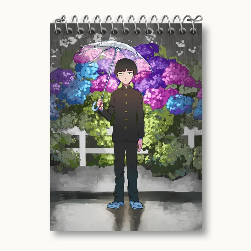 دفتر یادداشت 50 برگ خندالو مدل شییکو انیمه موب سایکو Mob Psycho 100 کد 24445