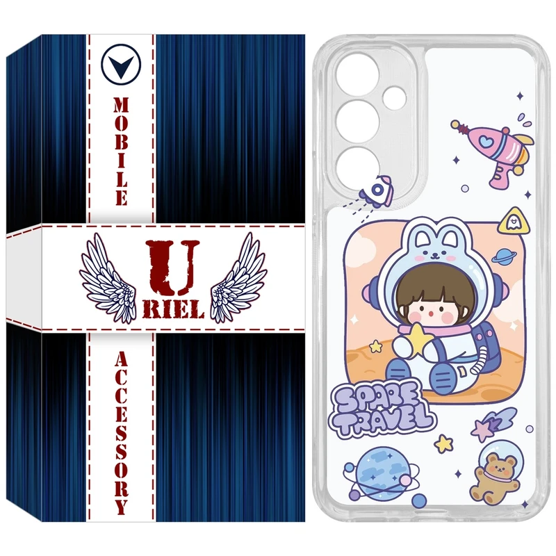 کاور یوریل مدل Clear کد 9 طرح دختر فضانورد مناسب برای گوشی موبایل سامسونگ Galaxy A54