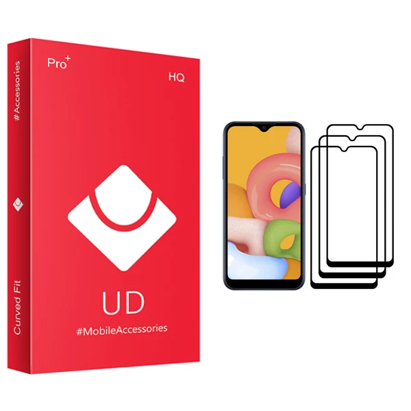 محافظ صفحه نمایش یو دی مدل HQ مناسب برای گوشی موبایل سامسونگ Galaxy A01 بسته سه عددی
