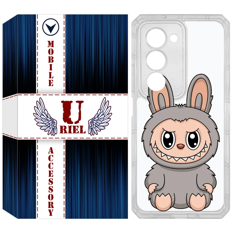 کاور یوریل مدل Clear کد 142 طرح لبوبو مناسب برای گوشی موبایل شیائومی Redmi 15 4G