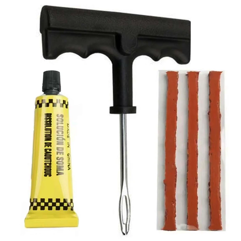 کیت پنچرگیری لاستیک خودرو مدل تیوبلس کد 2097 بسته 5 عددی