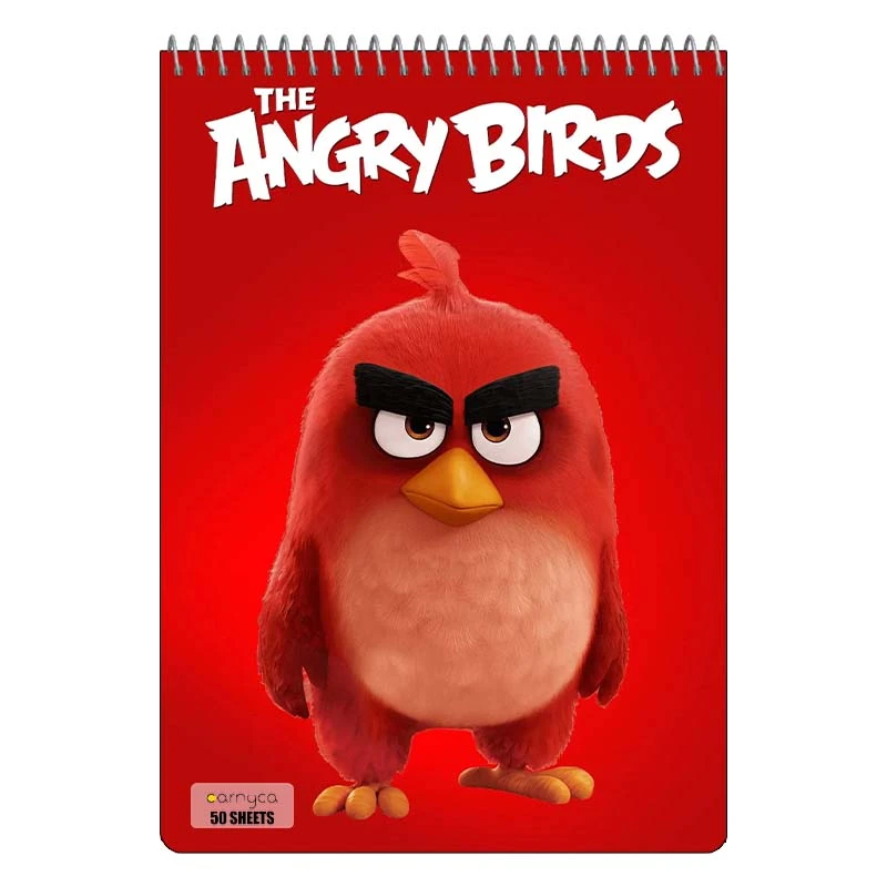 دفتر نقاشی 50 برگ سیمی کارنیکا طرح پرندگان خشمگین The Angry Birds کد 49312