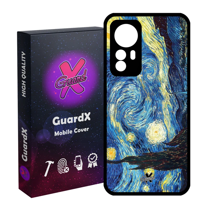 کاور گارد ایکس طرح Starry Night مدل Glass10110 مناسب برای گوشی موبایل شیائومی Redmi Note 12S