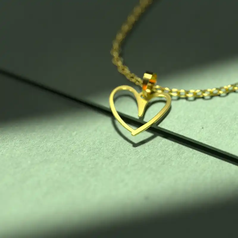 گردنبند طلا 18 عیار زنانه مدوپد مدل  طرح قلب کد E1175