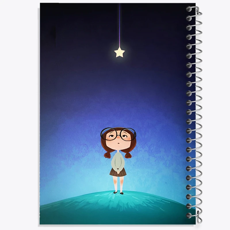 دفتر ژورنال نویسی 50 برگ خندالو مدل نقطه ای طرح دخترانه کد F8243