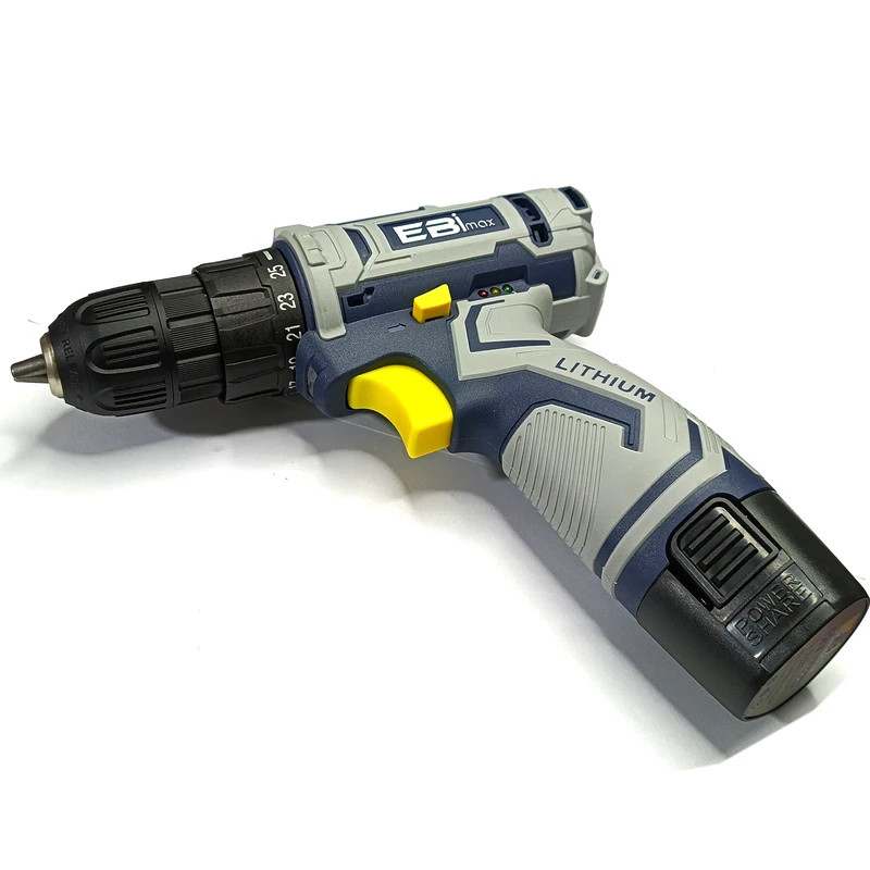 دریل پیچ گوشتی شارژی 10میلی‌متری 12ولت ابی مکس مدل EM-12V مجموعه 24 عددی