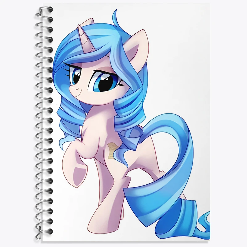 دفتر زبان 50 برگ خندالو مدل سه خط طرح اسب تک شاخ کد N3286