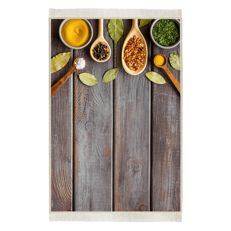 فرش ماشینی هانوکس مدل مدرن طرح چوب و ادویه کد AHC-889-1