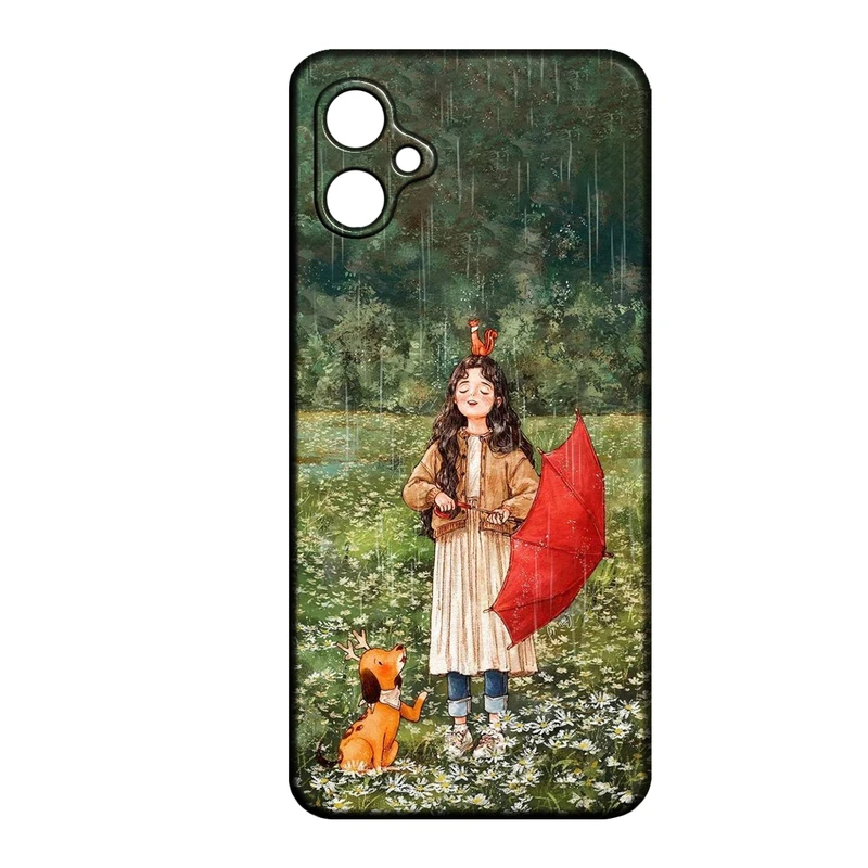 کاور طرح دخترانه  کد 196 مناسب برای گوشی موبایل سامسونگ Galaxy A05