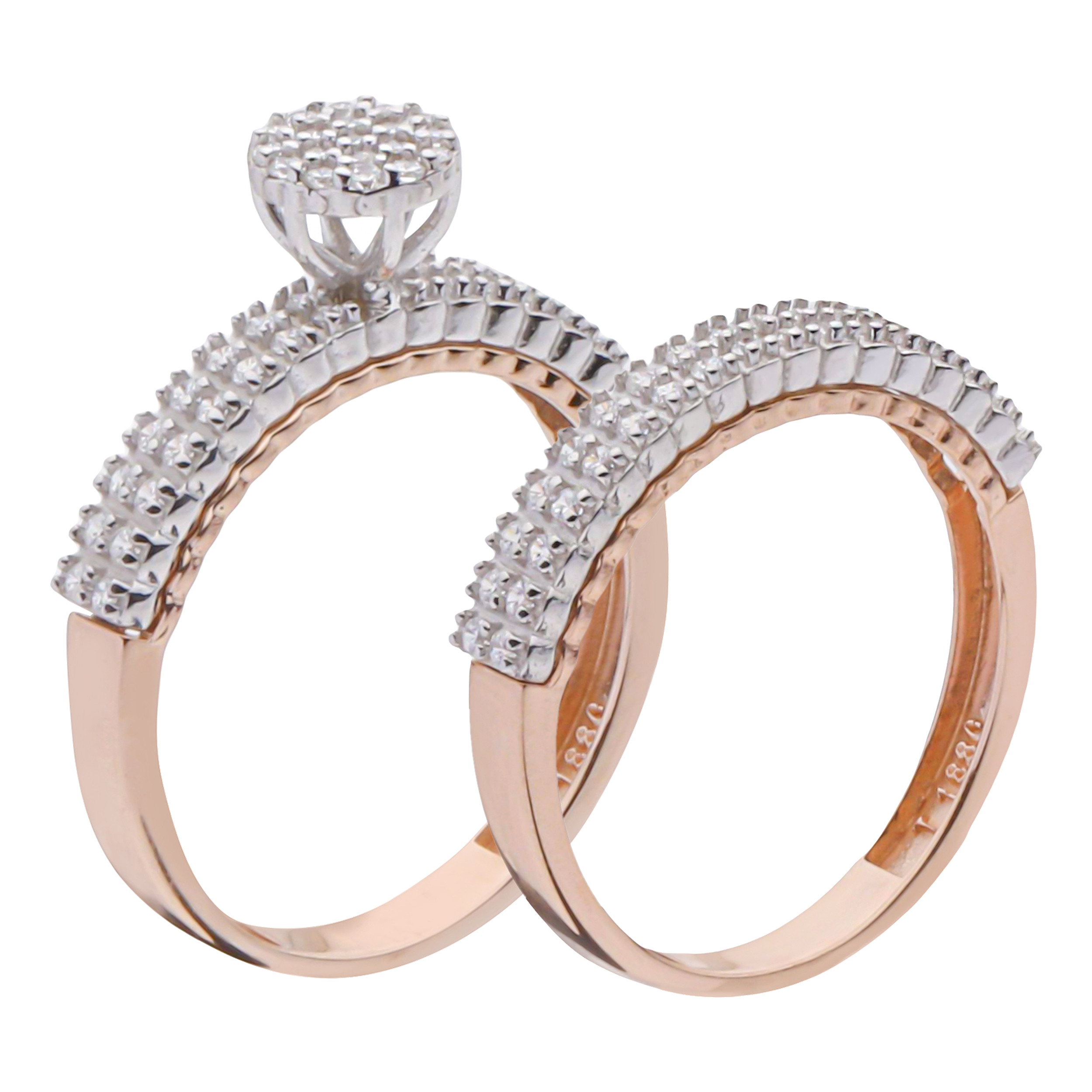 ست حلقه و پشت حلقه طلا 18 عیار زنانه مایا ماهک مدل MR1147 ست حلقه و پشت حلقه طلا 18 عیار زنانه مایا ماهک مدل MR1147