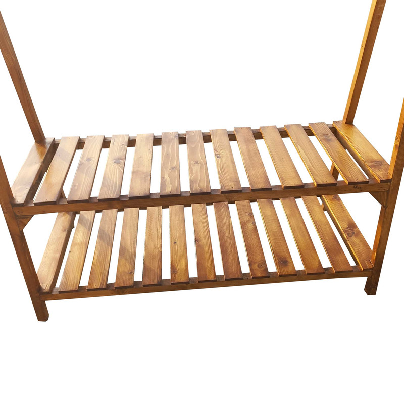 رگال لباس چوبی مدل مثلثی دو طبقه