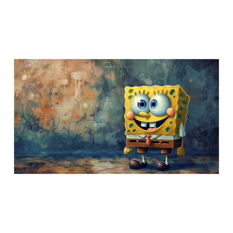 استیکر لپ تاپ و موبایل مدل انیمیشن طرح باب اسفنجی شلوار مکعبی SpongeBob SquarePants کد 1755