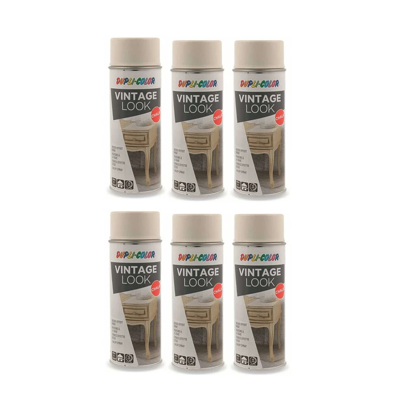 اسپری رنگ گچ گلبهی دوپلی کالر مدل VINTAGE حجم 400 میلی لیتر مجموعه 6 عددی 