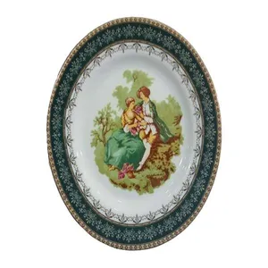 بشقاب میوه خوری چینی پردیس کاشان مدل لیلی و مجنون بسته 6 عددی 